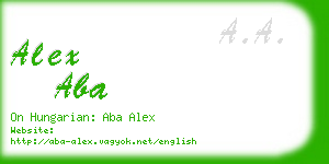 alex aba business card